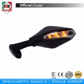 FAR 7512 Universal Right Black Fairing Mirror Approved