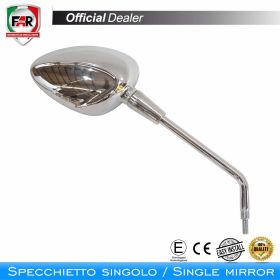 Specchietto manubrio omologato FAR 7529 sinistro cromo
