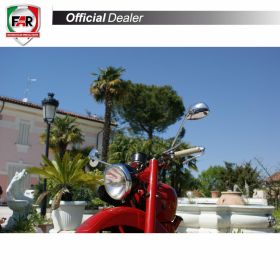 Coppia specchietti manubrio omologati FAR 7547/7548 cromo universali