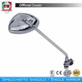 Specchietto manubrio omologato FAR 7547 sinistro universale cromo