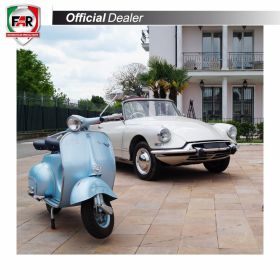 Specchietto manubrio omologato FAR sinistro 7555 cromo per Piaggio