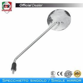 Specchietto manubrio omologato FAR destro 7568 cromo per Piaggio