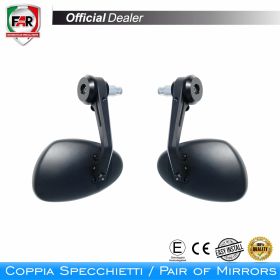 FAR 7578/7579 universal black approved bar end mirrors