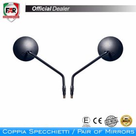Coppia specchietti manubrio omologati FAR 7580/7581 neri universali