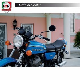 Coppia specchietti manubrio omologati FAR 7580/7581 neri universali