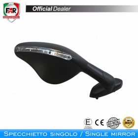 FAR Left Fairing Mirror Approved 7587 Black for Ducati