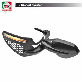 Coppia specchietti bar end omologati FAR 7601/7602 neri universali