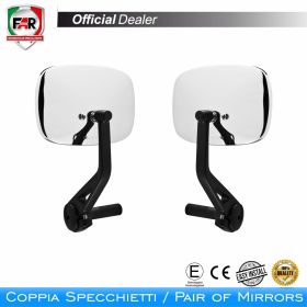 Coppia specchietti bar end omologati FAR 7621/7621 cromo universali