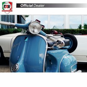 Approved FAR left shield edge mirror 7631 chrome for Piaggio