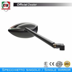 Specchietto manubrio omologato FAR 7655 sinistro universale nero