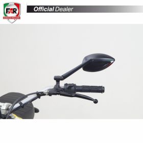 Specchietto manubrio omologato FAR 7655 sinistro universale nero