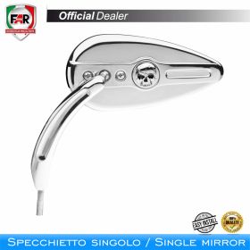 FAR right handlebar mirror 7664 chrome for Harley Davidson