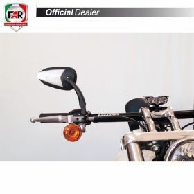 Specchietto manubrio FAR destro 7668 nero per Harley Davidson