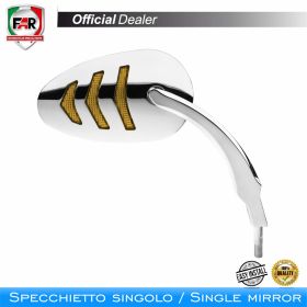 Specchietto manubrio FAR sinistro 7671 cromo per Harley Davidson