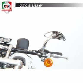 Specchietto manubrio FAR sinistro 7673 cromo per Harley Davidson