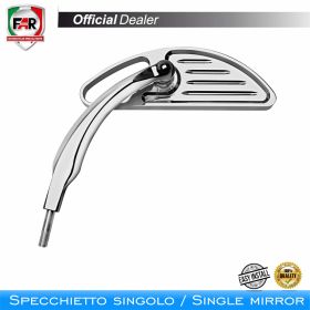 Specchietto manubrio FAR destro 7674 cromo per Harley Davidson