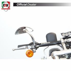 Specchietto manubrio FAR destro 7674 cromo per Harley Davidson