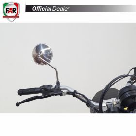 FAR right handlebar mirror 7678 stainless steel for Yamaha