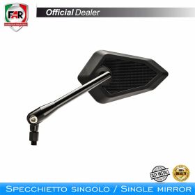 FAR 7680 Right Handlebar Mirror Carbon Look Universal