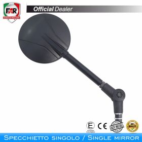 Specchietto manubrio omologato FAR 7700 reversibile universale nero