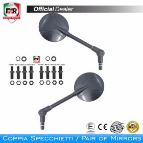 Coppia specchietti manubrio omologati FAR 7700/7700 carbon look universali