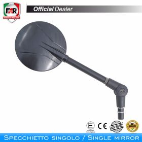 FAR 7700 Universal Reversible Carbon Look Approved Handlebar Mirror