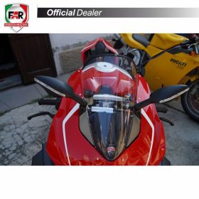 FAR Left Fairing Mirror 7721 Black Approved for Ducati Panigale V4