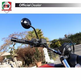 Coppia specchietti manubrio omologati FAR 7750/7751 neri