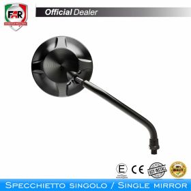 Specchietto manubrio omologato FAR 7751 sinistro nero