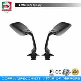Coppia specchietti carena omologati FAR 7756/7757 neri