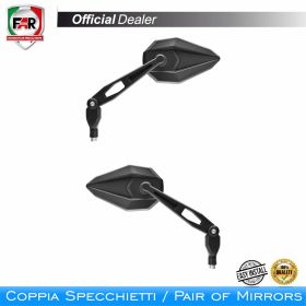 Coppia specchietti manubrio FAR 7762/7763 neri universali