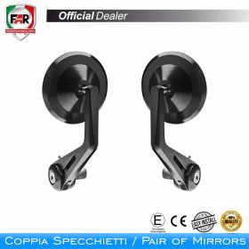 Coppia specchietti manubrio omologati FAR 7779/7779 neri universali