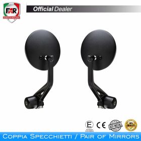 FAR 7805/7805 Schwarze genehmigte Lenkerendenspiegel für Piaggio