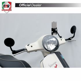 FAR 7805/7805 Schwarze genehmigte Lenkerendenspiegel für Piaggio