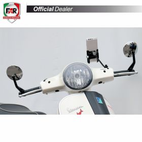 FAR 7807/7807 genehmigtes Endspiegelpaar verchromt für Piaggio