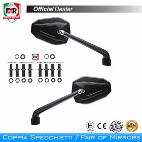 Coppia specchietti manubrio omologati FAR 7811/7811 neri universali