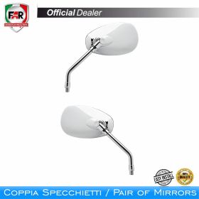 Coppia specchietti manubrio FAR 7821/7821 cromo