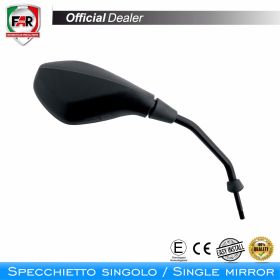 Specchietto manubrio omologato FAR 7825 sinistro nero