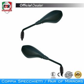 Coppia specchietti manubrio omologati FAR 7835/7836 neri