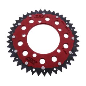 Corona ZF 43 denti passo 520 rossa nera dual per Aprilia