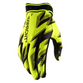 100% RIDEFIT Motocross Gloves Fluorescent Yellow/Black