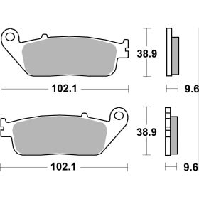 BREMBO Bremsbeläge Paar SR 07HO41SR Straße/Track Sintermetall
