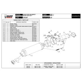 MIVV silencieux slip-on en carbone homologué GP pour SUZUKI gsx 650 f