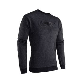 Maglione girocollo LEATT Premium nero grigio tessuto tecnico elasticizzato