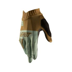 Gants de VTT pour femmes LEATT 1.0 Gripr paume MicronGrip marron avec écran tactile