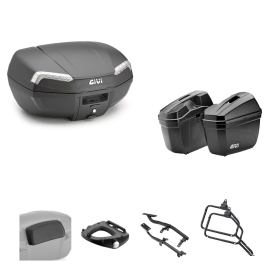 GIVI RIVIERA TECH luggage case E22 smoked black 46/22L for APRILIA
