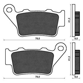 Jeu de plaquettes de frein arrière C4 pour KTM Duke/Yamaha WR 125 R/X