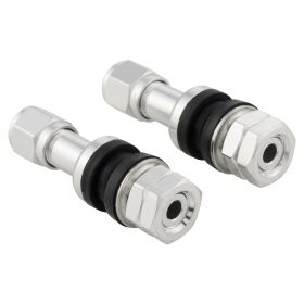 Coppia inserti valvola pneumatici G-PRO in alluminio CNC grigio 24mm