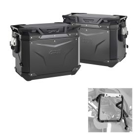 GIVI OUTBACK EVO SMART Cases kit black for YAMAHA Tenere 700
