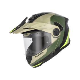 Casco modulare ACERBIS P/J Rider Graphic verde/marrone